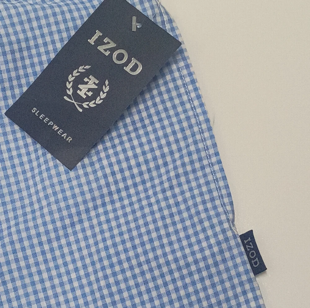 Izod Light Blue Gingham Men's Shorts